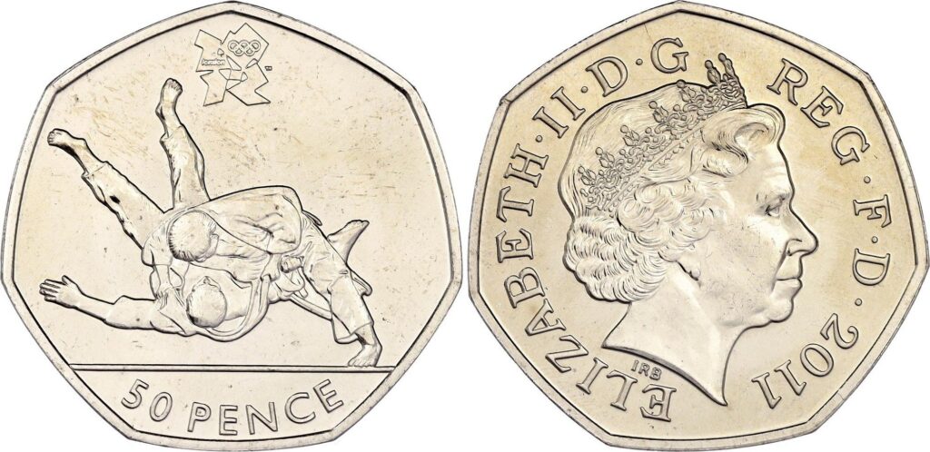 km1184 50 Pence (2011) Olympics Judo